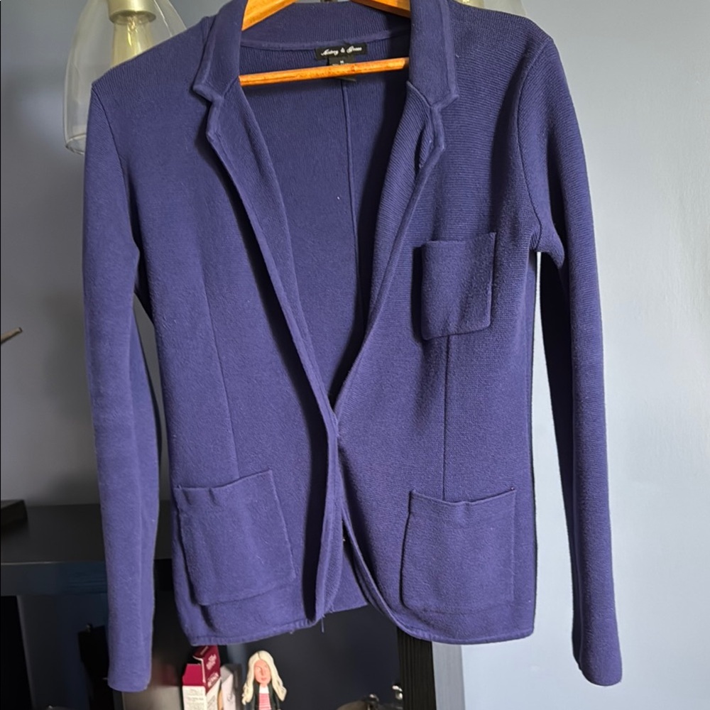 Audrey & Grace Blue Blazer Modern Relaxed Fit